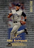 1999 Alex Rodriguez Fleer Flair Showcase MEASURE OF GREATNESS 383/500 Seattle Mariners #13