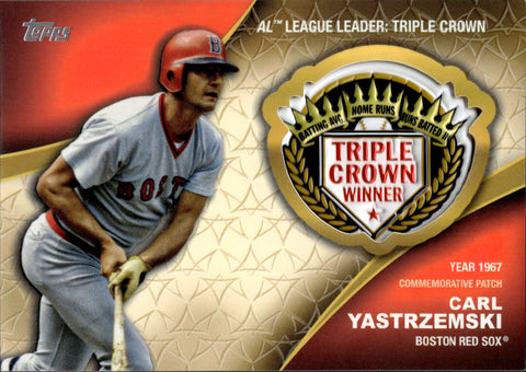 2023 Carl Yastrzemski Topps Series 2 CROWNING ACHIEVEMENTS COMMEMORATIVE PATCH #CA-CY Boston Red Sox HOF