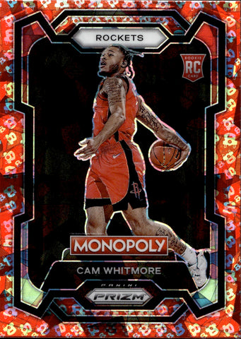 2023-24 Cam Whitmore Panini Prizm Monopoly FREE PARKING ROOKIE Washington Wizards #31