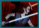 2023 Rey Kylo Ren Topps Chrome Galaxy WOMEN OF STAR WARS AQUA REFRACTOR 118/199 #WSW-3