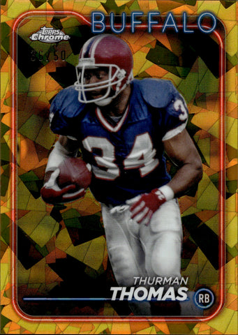 2024 Thurman Thomas Topps Chrome SAPPHIRE GOLD 36/50 Buffalo Bills #9