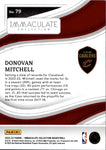 2022-23 Donovan Mitchell Panini Immaculate RED 39/49 Cleveland Cavaliers #79