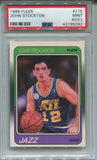 1988-89 John Stockton Fleer ROOKIE RC PSA 9 (OC) #115 Utah Jazz HOF 5092