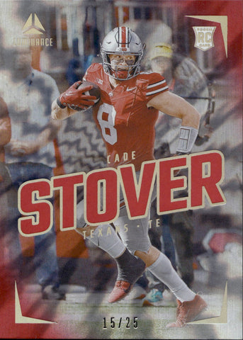 2024 Cade Stover Panini Luminance RED ROOKIE 15/25 Houston Texans #146
