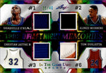2024 O'neal/Mourning/Laettner/Gugliotta Leaf In the Game Used 1992 DRAFT NIGHT MEMORIES QUAD JERSEY PATCH 21/40 Magic/Hornets/T-Wolves/Bullets #DNM-11