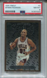 1996 Dennis Rodman Topps Finest STERLING PSA 8 #5 CHICAGO BULLS 7023