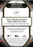 2024 Bobby Miller Topps Triple Threads SAPPHIRE BLUE JUMBO PATCH AUTO 07/10 AUTOGRAPH RELIC #AJR-BM Los Angeles Dodgers