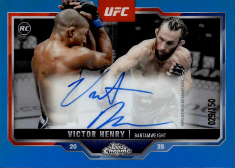 2025 Victor Henry Topps Chrome BLUE REFRACTOR ROOKIE AUTO 29/150 #CRA-VH