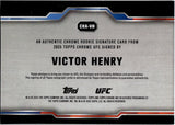 2025 Victor Henry Topps Chrome BLUE REFRACTOR ROOKIE AUTO 29/150 #CRA-VH