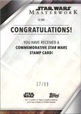 2023 The Mandalorian Topps Star Wars Masterwork #SC-MD COMMEMORATIVE STAMP CARD GREEN 17/99