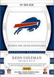 2024 Keon Coleman Panini National Treasures ROOKIE NFL GEAR SIGNATURE DUAL PATCH AUTO 18/25 AUTOGRAPH RELIC #RGS-KCN Buffalo Bills