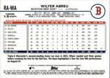 2024 Wilyer Abreu Topps Chrome ROOKIE AUTO AUTOGRAPH #RA-WA Boston Red Sox