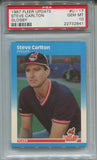 1987 Steve Carlton Fleer Update GLOSSY PSA 10 #U-17 Cleveland Indians HOF 2841