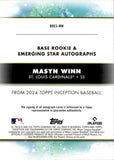 2024 Masyn Winn Topps Inception ORANGE ROOKIE & EMERGING STARS AUTO 07/10 AUTOGRAPH RC #BRES-MW St. Louis Cardinals