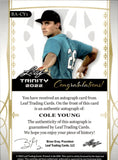 2022 Cole Young Leaf Trinity ROOKIE AUTO 06/50 AUTOGRAPH RC #BA-CY1 Seattle Mariners