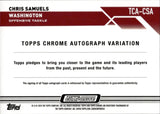 2024 Chris Samuels Topps Chrome GREEN REFRACTOR AUTO 95/99 AUTOGRAPH #TCA-CSA Washington Redskins