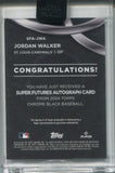 2024 Jordan Walker Topps Chrome Black SUPER FUTURES AUTO 72/99 AUTOGRAPH #SFA-JWA St. Louis Cardinals *Case Scratches*