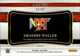 2022 Grayson Waller Panini Select WWE RINGSIDE ACTION SIGNATURES RED ROOKIE AUTO 16/99 AUTOGRAPH #RA-GWL NXT