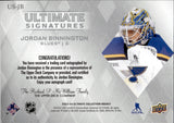 2023-24 Jordan Binnington Upper Deck Ultimate SIGNATURES AUTO AUTOGRAPH #US-JB St. Louis Blues