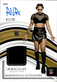 2023 Ava Panini Immaculte WWE ROOKIE SHIRT AUTO 83/99 AUTOGRAPH RELIC RC #MA-AVA NXT