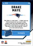 2024 Drake Maye Donruss Optic GREEN LASER RATED ROOKIE RC #229 New England Patriots 2