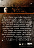 2018 Daenerys Targaryen Rittenhouse Game of Thrones Season 7 FOIL SP #25