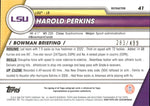 2023 Herald Perkins Bowman University Chrome 1ST BOWMAN REFRACTOR AUTO 283/499 AUTOGRAPH #41 LSA Tigers