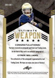2022 Kyren Williams Leaf Ultimate Draft ULTIMATE WEAPON ROOKIE AUTO AUTOGRAPH RC #UW-KW1 Los Angeles Rams