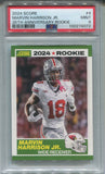 2024 Marvin Harrison Jr. Panini Score 35TH ANNIVERSARY ROOKIE RC PSA 9 #4 Arizona Cardinals 4072