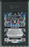 2024 Brock Bowers Panini Prizm BLUE ICE PRIZMATIC ROOKIE 88/99 RC SGC 10 #20 Las Vegas Raiders 7316