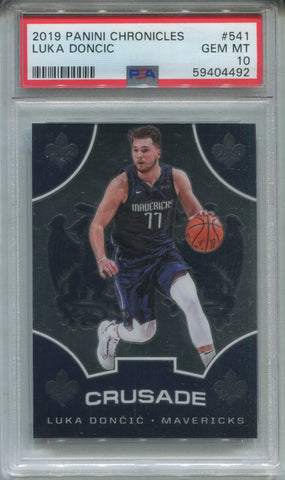 2019-20 Luka Doncic Panini Chronicles CRUSADE PSA 10 #541 Dallas Mavericks 4492