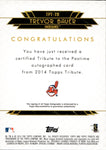 2014 Trevor Bauer Topps Tribute TO THE PASTIME YELLOW REFRACTOR AUTO 25/30 AUTOGRAPH #TPT-TB Cleveland Indians