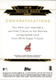 2014 Trevor Bauer Topps Tribute TO THE PASTIME YELLOW REFRACTOR AUTO 25/30 AUTOGRAPH #TPT-TB Cleveland Indians