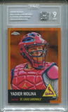2022 Yadier Molina Topps Chrome Platinum Anniversary ORANGE REFRACTOR 07/25 TAG 9 #353 St. Louis Cardinals 7966