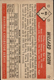 1953 Willard Nixon Bowman Black and White #2 Boston Red Sox BV $40