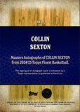 2024-25 Collin Sexton Topps Finest BLUE XFRACTOR MASTERS AUTO 64/99 AUTOGRAPH #MA-CS Utah Jazz