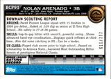 2010 Nolan Arenado Bowman Chrome 1ST BOWMAN REFRACTOR 611/777 #BCP91 Colorado Rockies