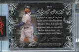 2021 Ken Griffey Jr. Leaf Art of Sport DUAL BLUE OBJECT D'ART JERSEY 13/15 RELIC #ODA-15 Seattle Mariners HOF