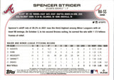 2022 Spencer Strider Topps Chrome ROOKIE AUTO AUTOGRAPH RC #RA-SS Atlanta Braves 2