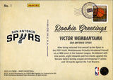 2023-24 Victor Wembanyama Panini NBA Hoops WINTER ROOKIE GREETINGS RC #1 San Antonio Spurs