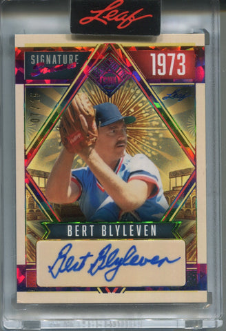 2025 Bert Blyleven Leaf Seasons in The Sun RAINBOW FOIL SIGNATURE SERIES AUTO 07/15 AUTOGRAPH #SSE-BB1 Minnesota Twins HOF