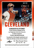 2024 Tom Berenger Leaf In the Game Used PLATINUM BLUE ONCE UPON A TIME IN CLEVELAND AUTO 3/3 AUTOGRAPH #OUT-TB1 Cleveland Indians