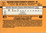 1989 Ken Griffey Jr. Donruss ROOKIE RC #33 Seattle Mariners HOF 5