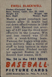 1951 Ewell Blackwell Bowman #24 Cincinnati Reds BV $40