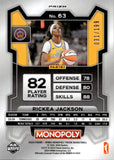 2024 Rickea Jackson Panini Prizm Monopoly LIGHT BLUE 31/199 Los Angeles Sparks #63