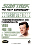 2011 Vyto Ruginis as Cheif Engineer Logan Rittenhouse The Complete Star Trek: The Next Generation Series 1 AUTO AUTOGRAPH #_VYRU The Arsenal of Freedom 2