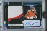 2024 Troy Franklin Panini One GREEN ROOKIE FRANCHISE FUTURE FABRICS JUMBO PATCH AUTO 04/25 AUTOGRAPH RELIC RC #84 Denver Broncos