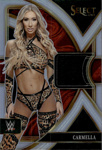 2023 Carmella Panini Select HOLO SILVER SELECTIVE SWATCHES SHIRT RELIC #SW-CML Monday NIght Raw