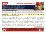 2004 Yadier Molina Topps ROOKIE RC #324 St. Louis Cardinals