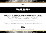 2024 Blake Corum Topps Inception PURPLE VARIATION AUTO 101/125 AUTOGRAPH RC #RAV-BC Los Angeles Rams